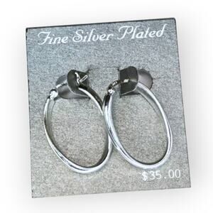 Silver plated hoop earrings - orig $35 at Kohl's